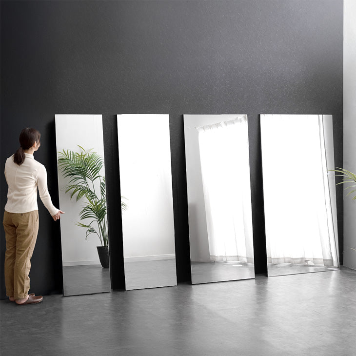 幅80cm］割れない全身鏡 高さ180cm フレームレス 超軽量 壁掛け