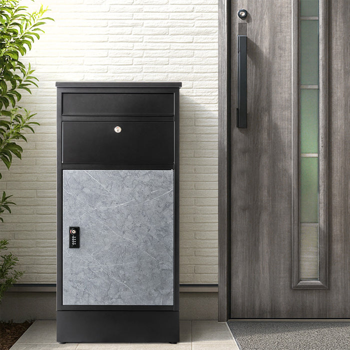 複数投函OK 宅配ボックス ポスト付き 大容量 135L 一戸建て用 戸建 ダイヤル錠〔17630132〕