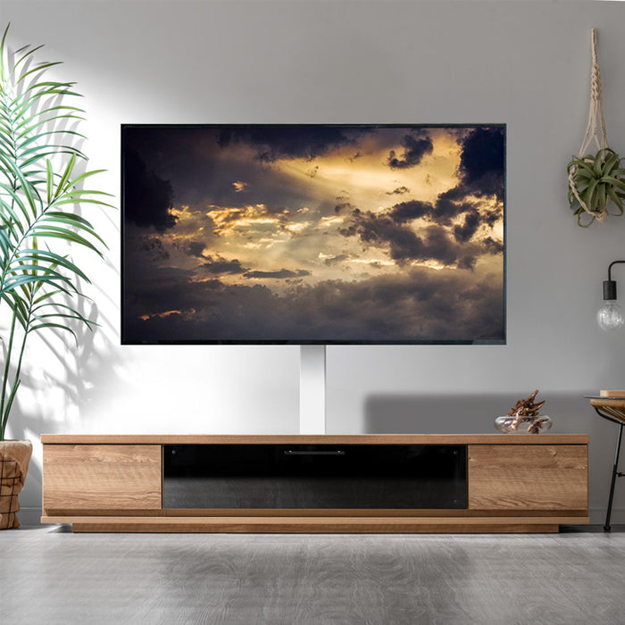 [32〜65インチ対応] “置かない”テレビ台 壁寄せテレビスタンド 日本製 完成品 上下/左右首振り【超大型商品】〔48100021〕