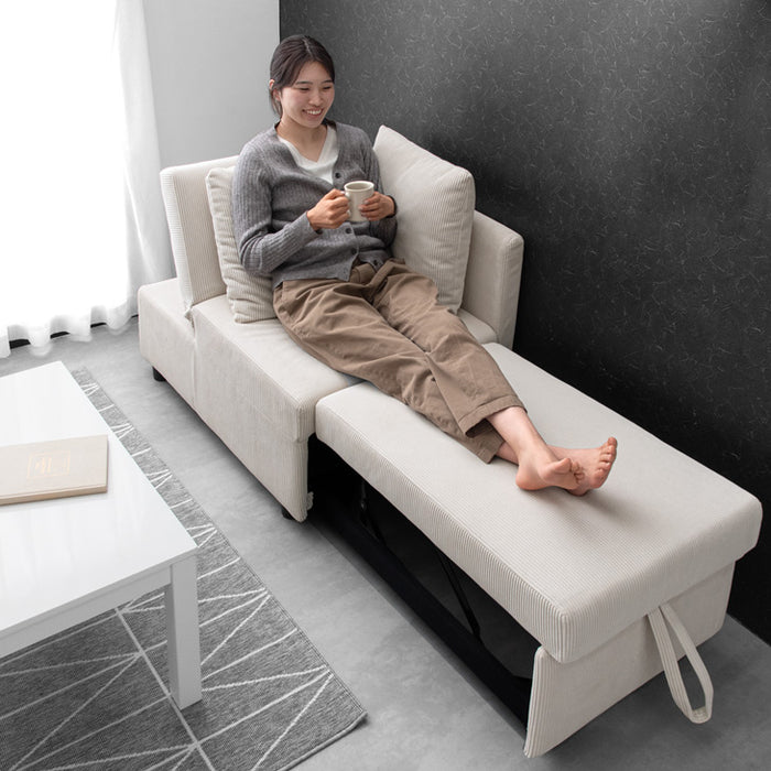 3WAY ごろ寝 カウチ ソファーベッド 1.5人掛け リクライニング 肘付き 楽天市場】【23日20時~5％引クーポン】 3WAY コーデュロイ ごろ寝