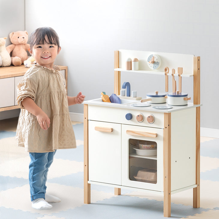 新発売記念プライス】ままごとキッチン 小物9点セット 木製 収納