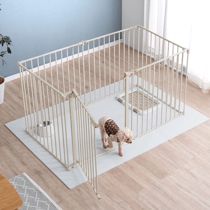 タンスのゲン ペットサークル 高さ 80cm 2ドア バリアフリー 屋