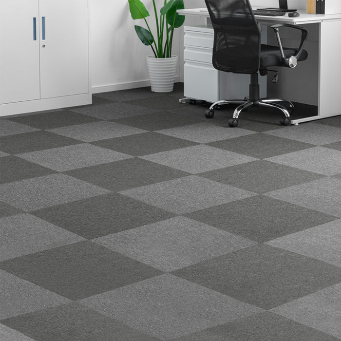 ［10枚/1.5畳用］タイルカーペット 10枚 防炎 防音 洗える 絨毯 フローリングマット〔90800003〕