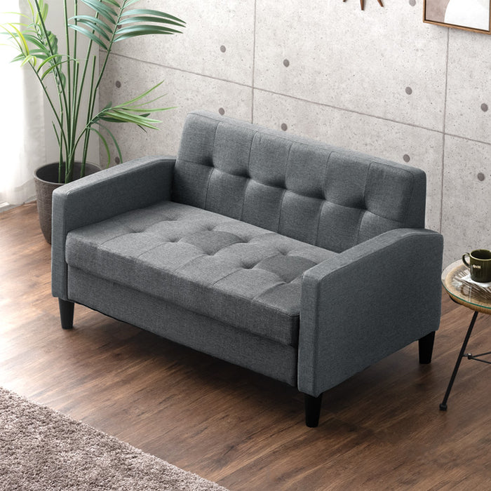 ソファ 三人掛け 肘掛 ファブリック生地 北欧 シンプル ソファー〔23570265〕