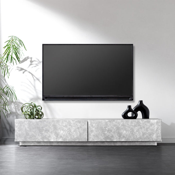 ［幅150］テレビ台 ローボード 国産 完成品 モルタル調 テレビラック 収納 日本製【超大型商品】〔33010061〕