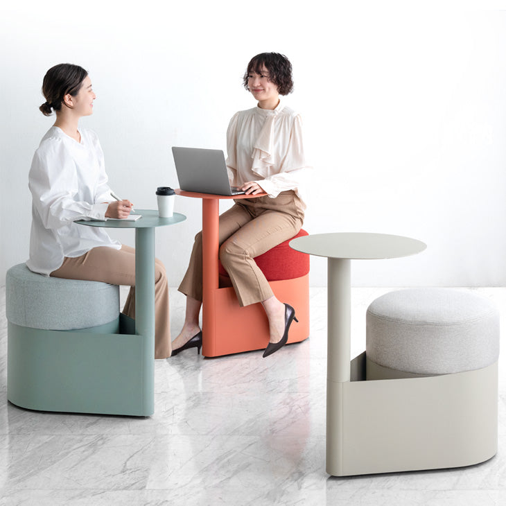 幅120cm］ムービングデスク キャスター付 座面収納 パソコンデスク