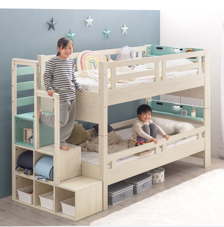 なるちゃんさま専用　ベッド二つ 宮付き 二段ベッド Next(ネクスト) 4色対応の通販情報 - 家具