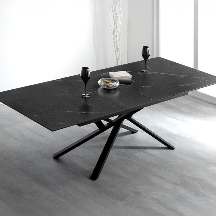 セラミック天板 伸長式ダイニングテーブル幅160~220 4~6人用（724） 玄関渡し】セラミック 伸長式ダイニングテーブル 単品 160 220