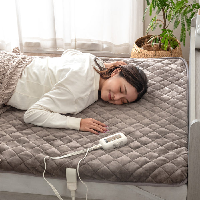【新発売記念プライス】電気敷きパッド 洗える 温度調節 3段階 フランネル ダニ退治 省エネ 敷きパッド〔30300025〕
