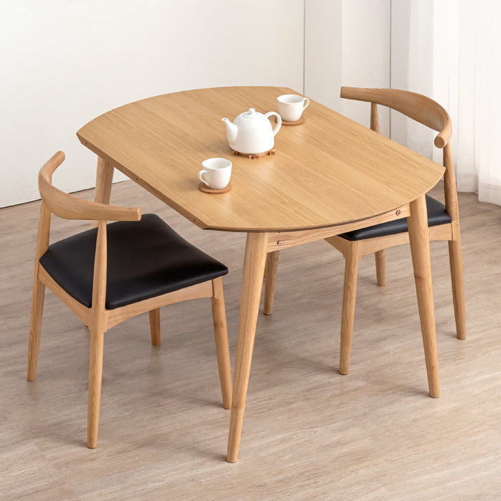 ダイニングテーブル90cm＋ダイニングチェア2脚 幅120] 伸長 ダイニングテーブルセット 2人掛け 3点セット ダイニング