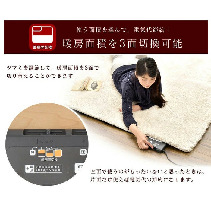 2畳用］接結方式 遠赤カーボン繊維使用 広電 ホットカーペット 176×176