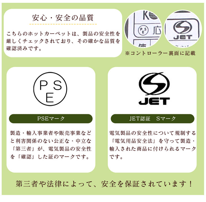 ［3畳用］接結方式 遠赤カーボン繊維使用 広電 ホットカーペット 176×235 〔30300008〕