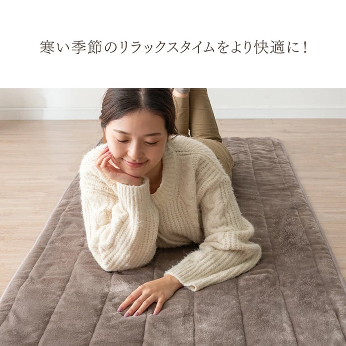 ホッとごろ寝マット 80×180cm  3段階温度調節 ホットカーペット ごろ寝マット〔30300012〕