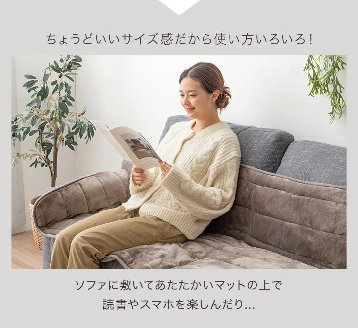 ホッとごろ寝マット 80×180cm  3段階温度調節 ホットカーペット ごろ寝マット〔30300012〕