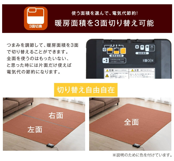 ［2畳用］ラビットファー調ラグ ホットカーペット 2点セット ラグ シャギーラグ ホットカーペット〔99993038〕