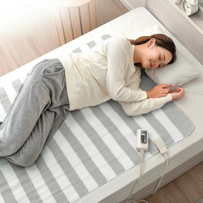 【在庫一掃プライス】電気敷き毛布 洗える 3段階 温度調節 ダニ退治 おしゃれ 電気敷毛布〔30300021〕