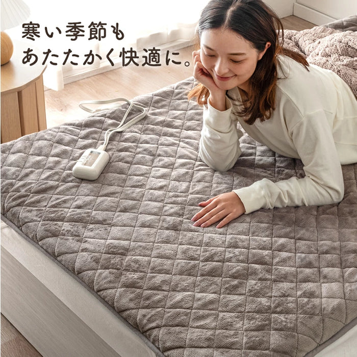 【新発売記念プライス】電気敷きパッド 洗える 温度調節 3段階 フランネル ダニ退治 省エネ 敷きパッド〔30300025〕