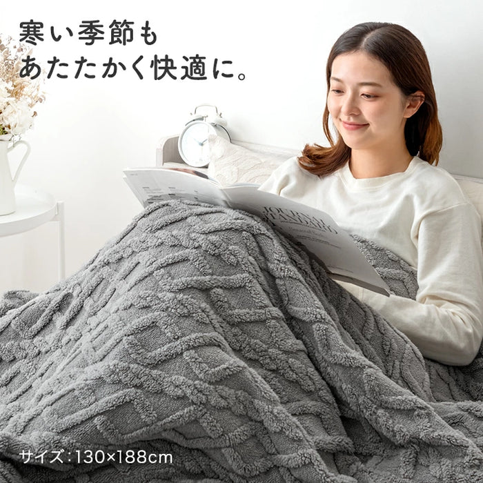 ［幅80×長さ130］ 電気毛布 3段階 温度調節 丸洗い可 フランネル生地 省エネ ダニ退治  掛け敷き毛布〔30300026〕
