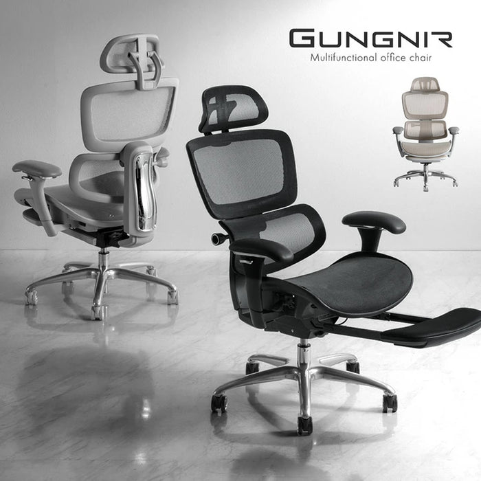 高機能 オフィスチェア 座面スライド ランバーサポート ロッキング 3Dアーム メッシュ デスクチェア〔31500060〕