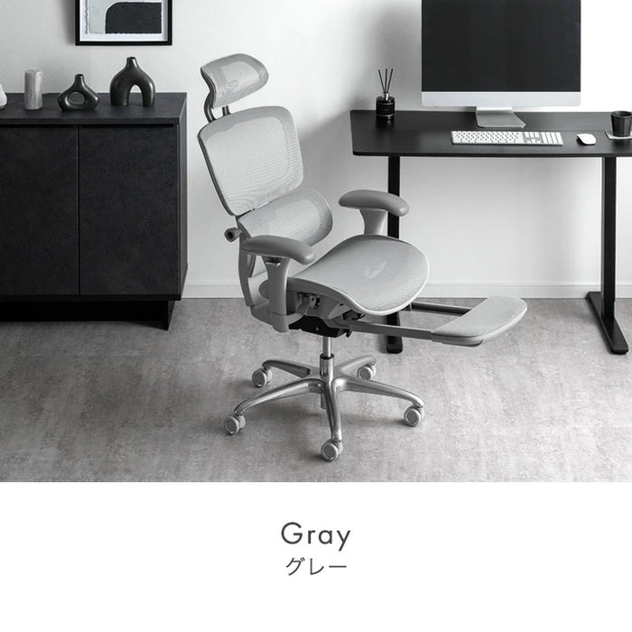 【新発売記念プライス】高機能 オフィスチェア 座面スライド ランバーサポート ロッキング 3Dアーム メッシュ デスクチェア〔31500060〕