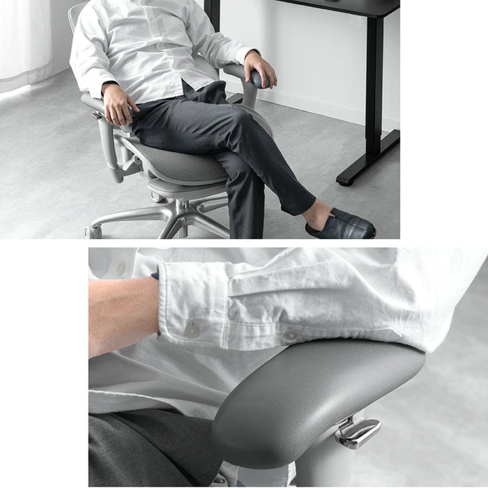 【新発売記念プライス】高機能 オフィスチェア 座面スライド ランバーサポート ロッキング 3Dアーム メッシュ デスクチェア〔31500060〕