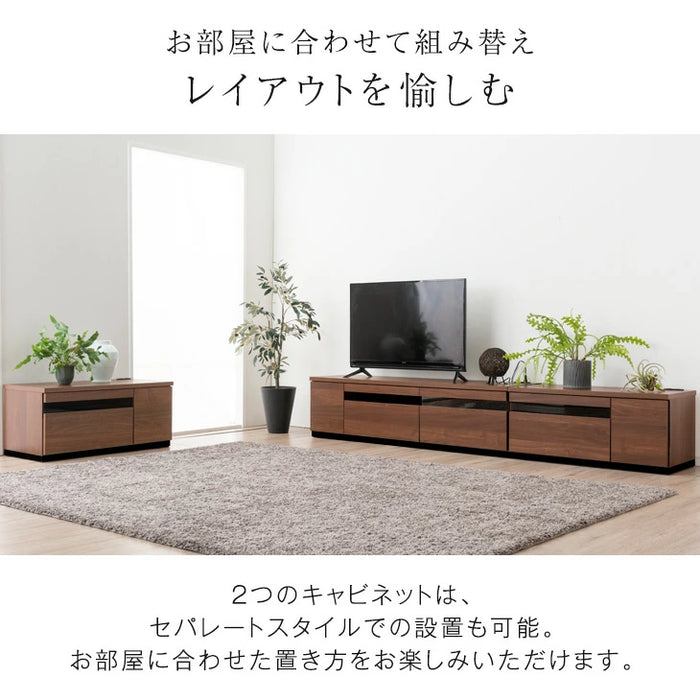 ［幅330cm］テレビ台 完成品 国産 コンセント付 引出し収納 大川家具 木製 テレビボード【超大型商品】〔33010191〕