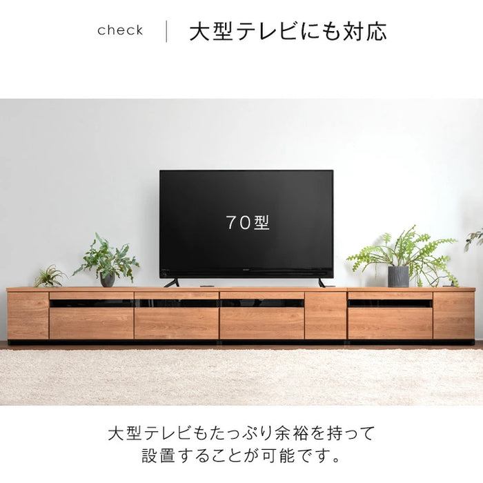 ［幅330cm］テレビ台 完成品 国産 コンセント付 引出し収納 大川家具 木製 テレビボード【超大型商品】〔33010191〕