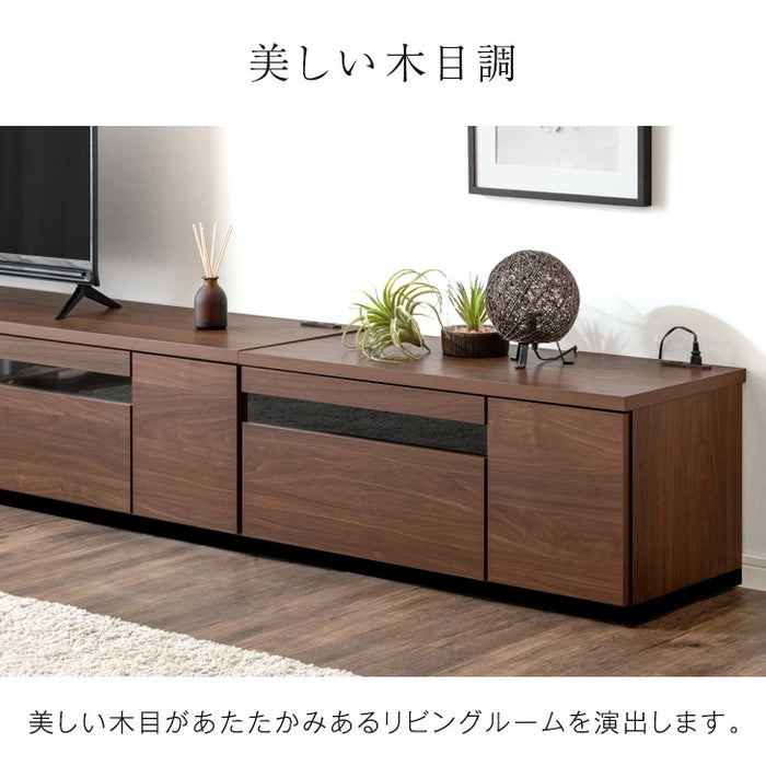 ［幅330cm］テレビ台 完成品 国産 コンセント付 引出し収納 大川家具 木製 テレビボード【超大型商品】〔33010191〕