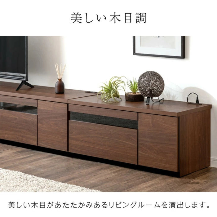 幅330cm］テレビ台 完成品 国産 コンセント付 引出し収納 大川家具
