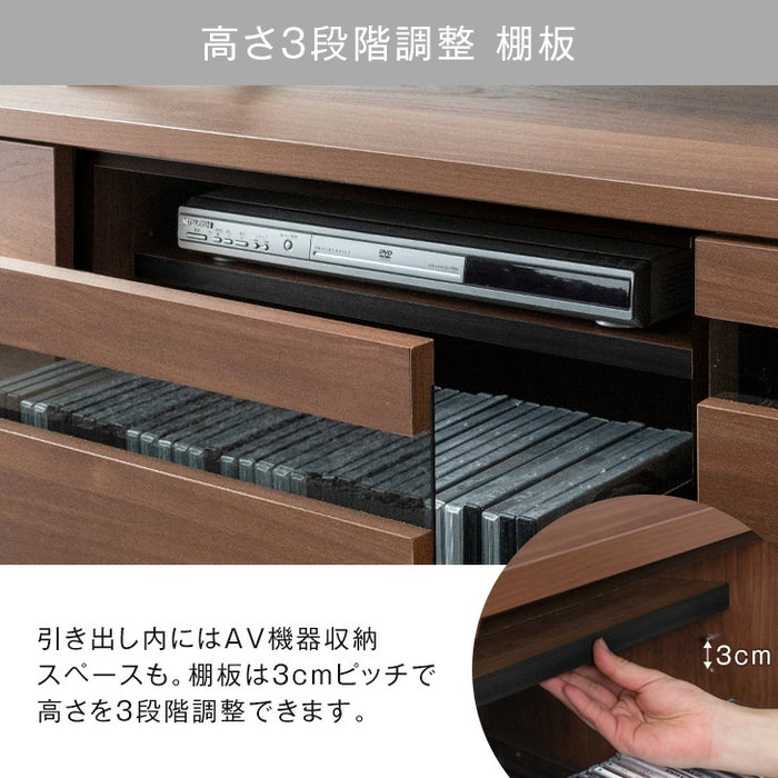 ［幅330cm］テレビ台 完成品 国産 コンセント付 引出し収納 大川家具 木製 テレビボード【超大型商品】〔33010191〕