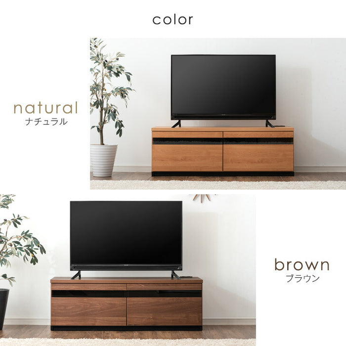 幅120cm 完成品 テレビ台 ロータイプ 収納 コンセント付き〔33010075〕