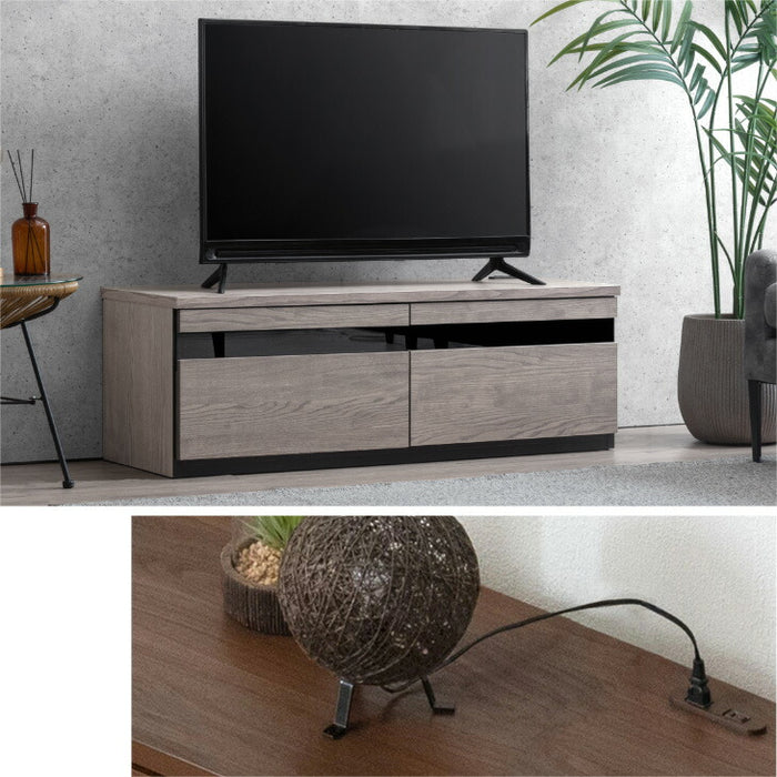 黒 木製 テレビ台 収納付き 幅120cm 送料込み 楽天市場】テレビ台 幅120cm 完成品 コンセント付き 国産 テレビ
