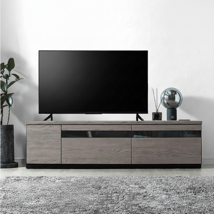 ［幅150cm］テレビ台 完成品 国産 コンセント付 引出し収納 大川家具 木製 テレビボード〔33010076〕