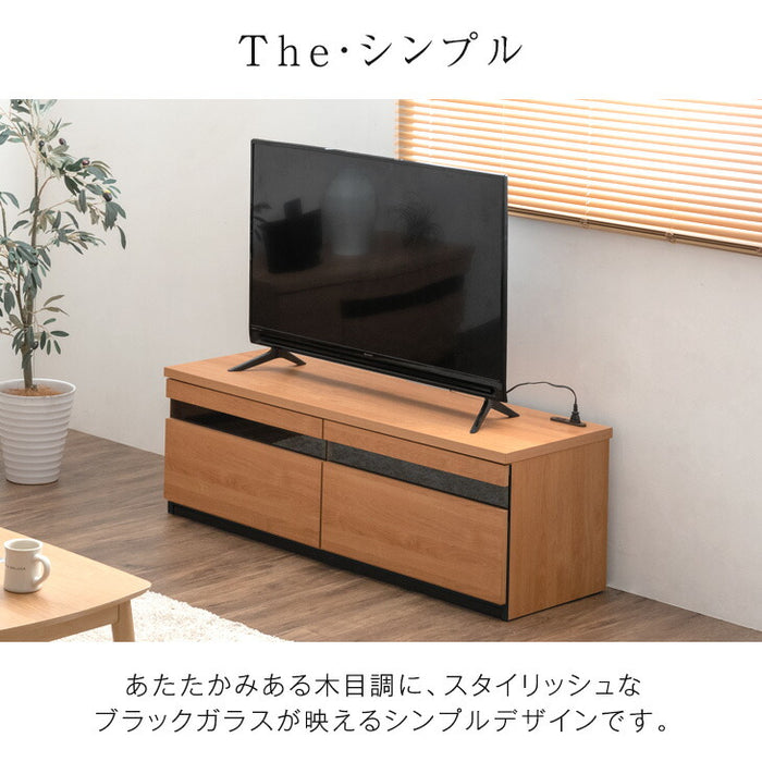 幅120cm 完成品 テレビ台 ロータイプ 収納 コンセント付き〔33010075〕