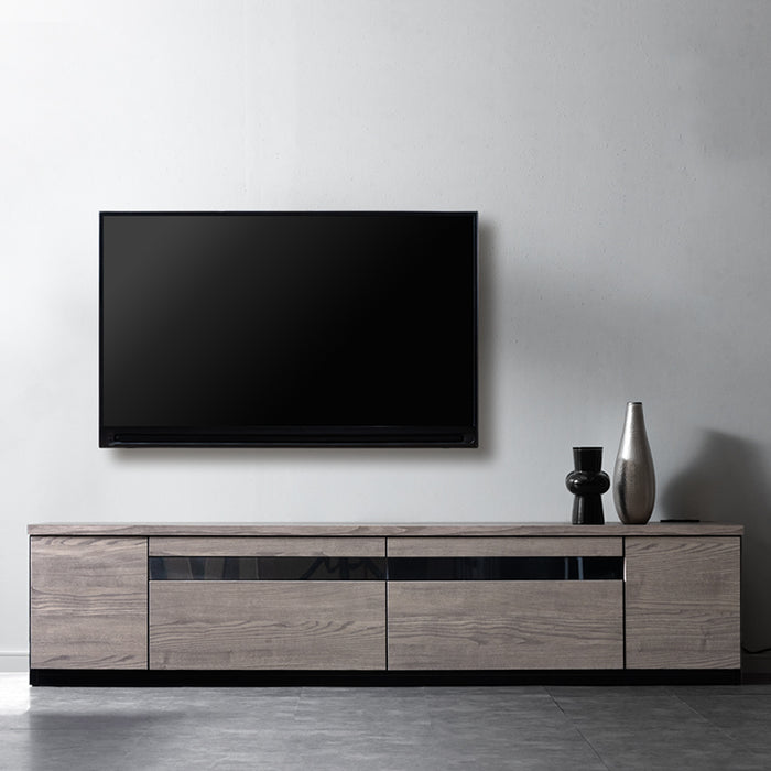 ［幅180cm］テレビ台 完成品 国産 コンセント付 引出し収納 大川家具 木製 テレビボード【超大型商品】〔33010077〕