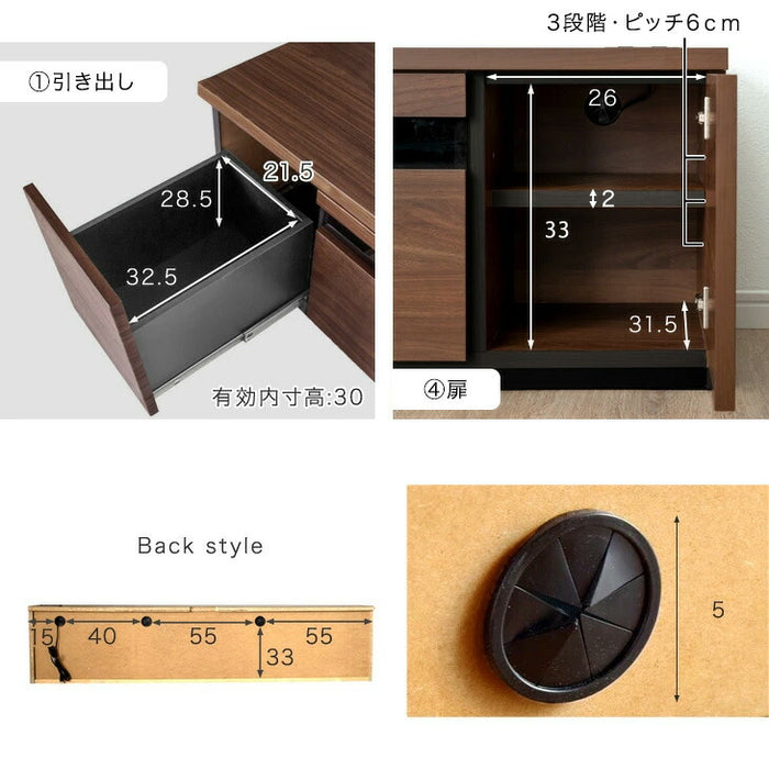 ［幅180cm］テレビ台 完成品 国産 コンセント付 引出し収納 大川家具 木製 テレビボード【超大型商品】〔33010077〕