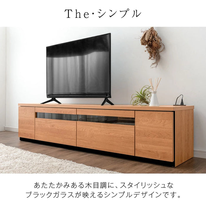［幅180cm］テレビ台 完成品 国産 コンセント付 引出し収納 大川家具 木製 テレビボード【超大型商品】〔33010077〕