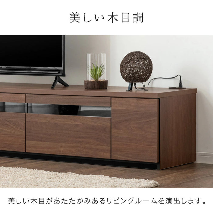 ［幅180cm］テレビ台 完成品 国産 コンセント付 引出し収納 大川家具 木製 テレビボード【超大型商品】〔33010077〕