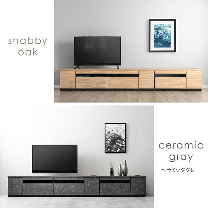 ［幅270cm］ 完成品 組み合わせ テレビ台 ロータイプ【超大型商品】 〔33010080〕