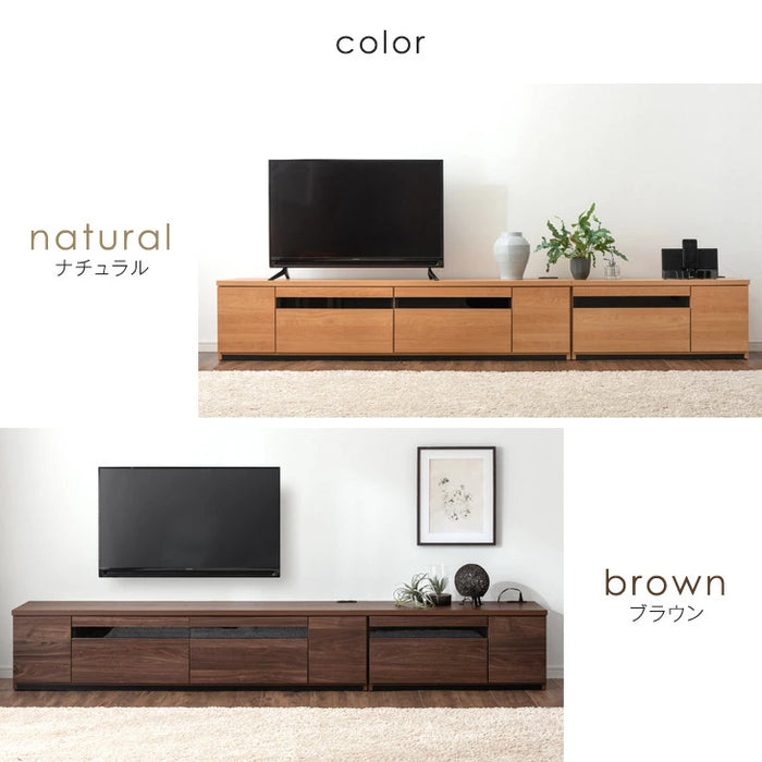 ［幅270cm］テレビ台 完成品 国産 コンセント付 引出し収納 大川家具 木製 テレビボード【超大型商品】〔33010080〕
