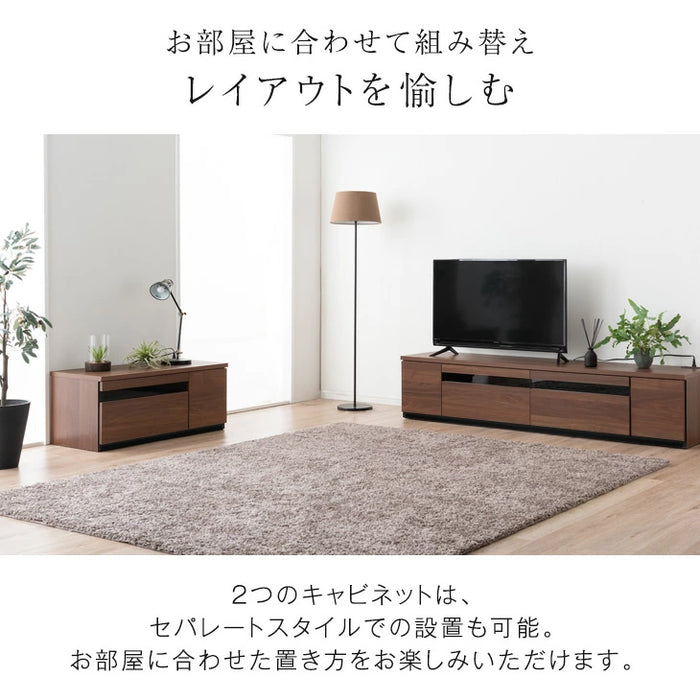 ［幅270cm］テレビ台 完成品 国産 コンセント付 引出し収納 大川家具 木製 テレビボード【超大型商品】〔33010080〕