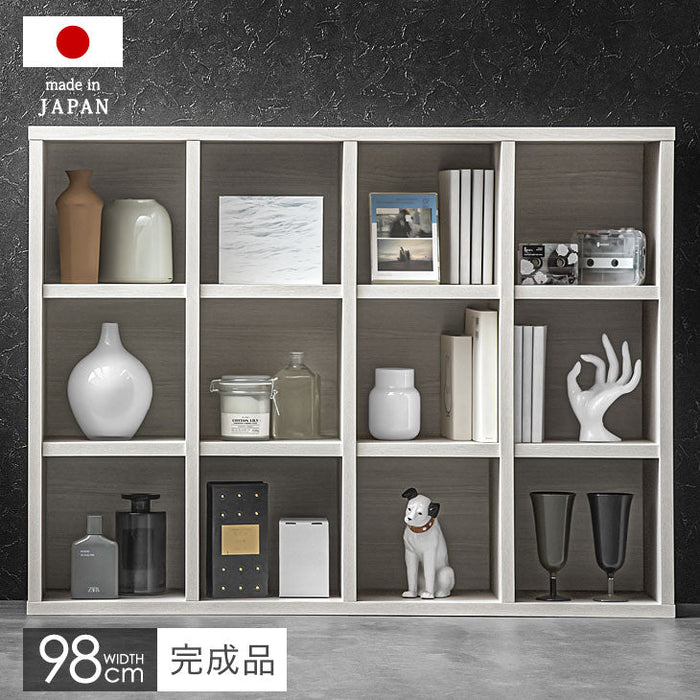 ☆背面化粧無しタイプ☆[幅98×奥行き25cm] オープンラック 4×3