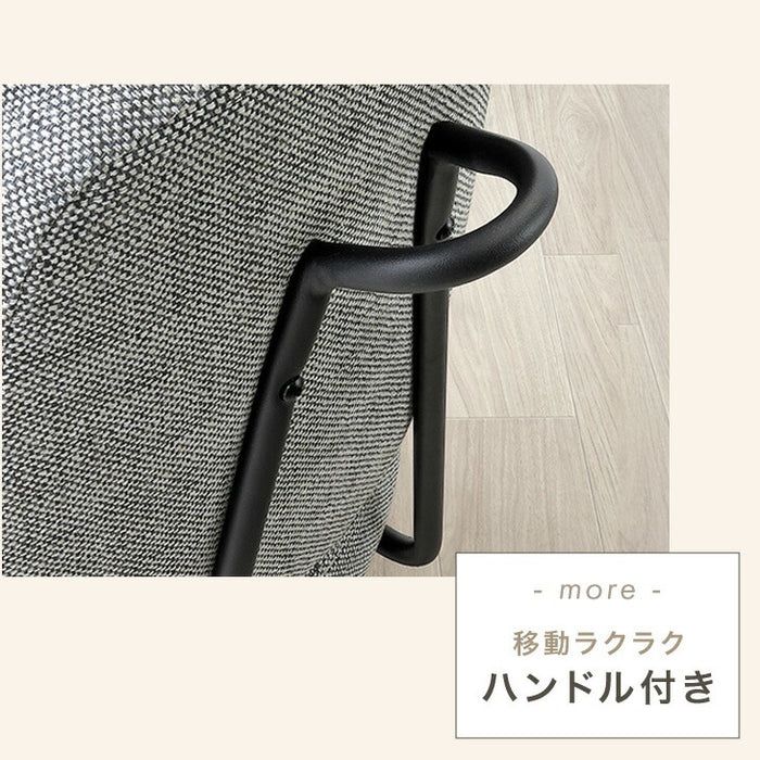 快適＆高耐久 ポケットコイル オフィスチェア 取っ手付 デスクチェア キャスター付 事務椅子〔33030005〕