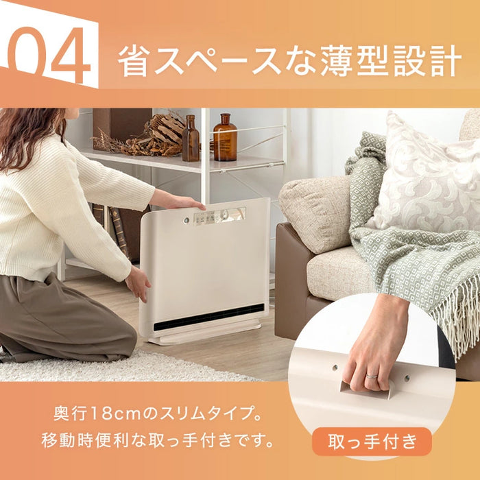【クリアランス】人感＆室温 セラミックヒーター Wセンサー リモコン付き 速暖1200W 人感センサー 室温センサー ファンヒーター〔3840003722〕