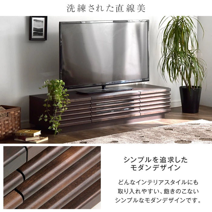 幅120cm アルダー無垢 国産 完成品 テレビ台 ロータイプ *ダリア-TG* 〔38700007〕