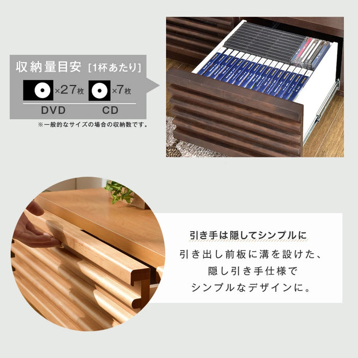 幅120cm アルダー無垢 国産 完成品 テレビ台 ロータイプ *ダリア-TG* 〔38700007〕