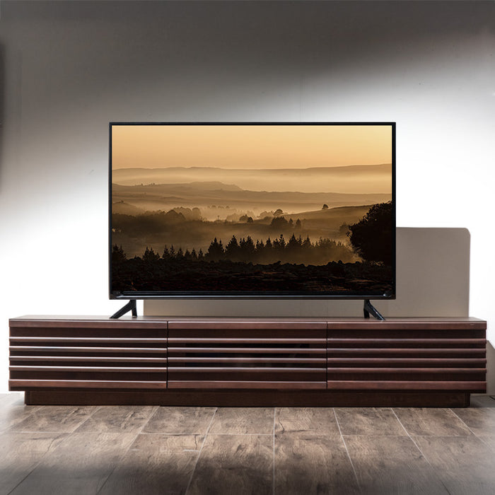 幅150cm アルダー無垢 国産 完成品 テレビ台 ロータイプ *ダリア-TG*【超大型商品】〔38700008〕