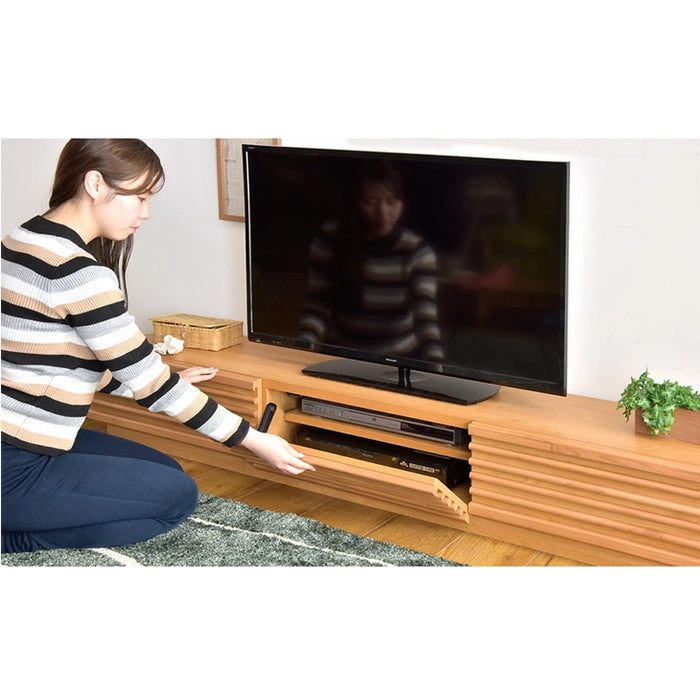 ［幅180cm］アルダー無垢 国産 完成品 テレビ台 ロ－タイプ *ダリア-TG*  【超大型商品】 〔38700009〕
