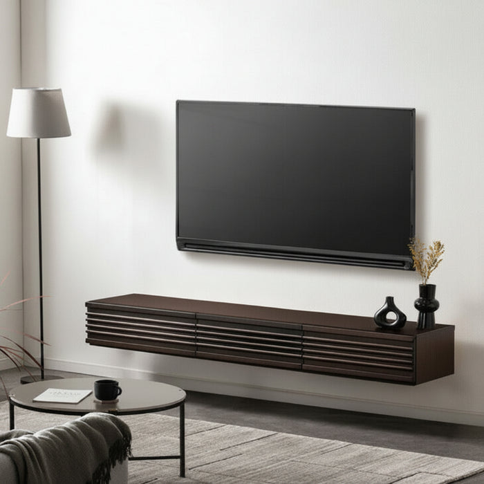 ［幅180］テレビ台 フロート 壁掛け フロートボード 完成品 国産 大川家具 スライドレール 引き出し モダン おしゃれ〔38700024〕
