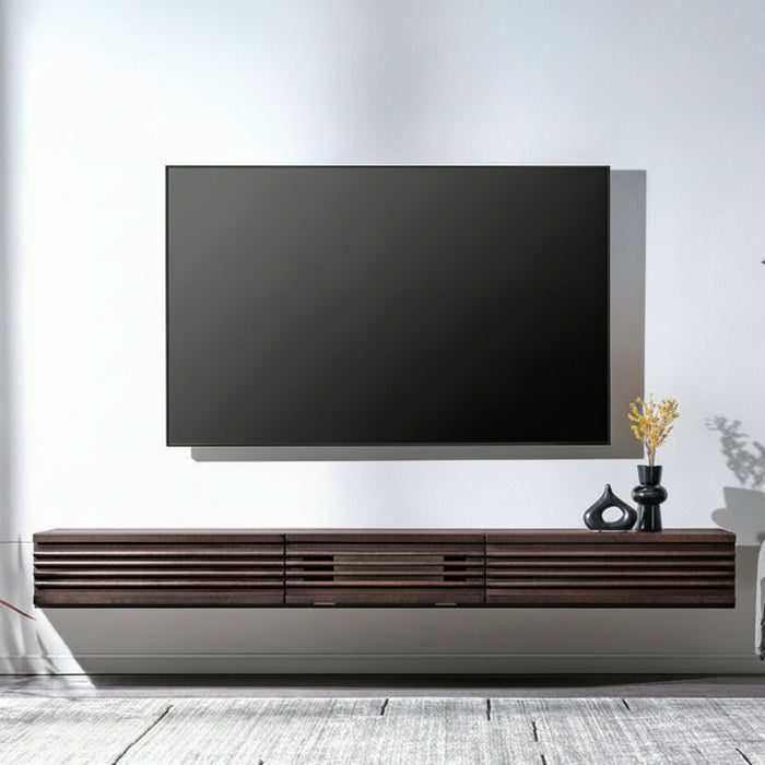 ［幅210］テレビ台 フロート 壁掛け 完成品 国産 大川家具 スライドレール 引き出し モダン おしゃれ〔38700025〕